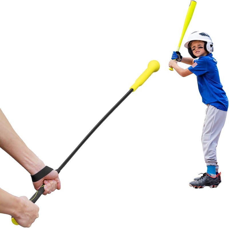 DEHAI Baseball Hitting Stick,Batting Practice Equipment for Baseball and Softball,Extended Handlebar with Grip Strap,Ideal One-on-One Baseball Training Equipment - Image 1